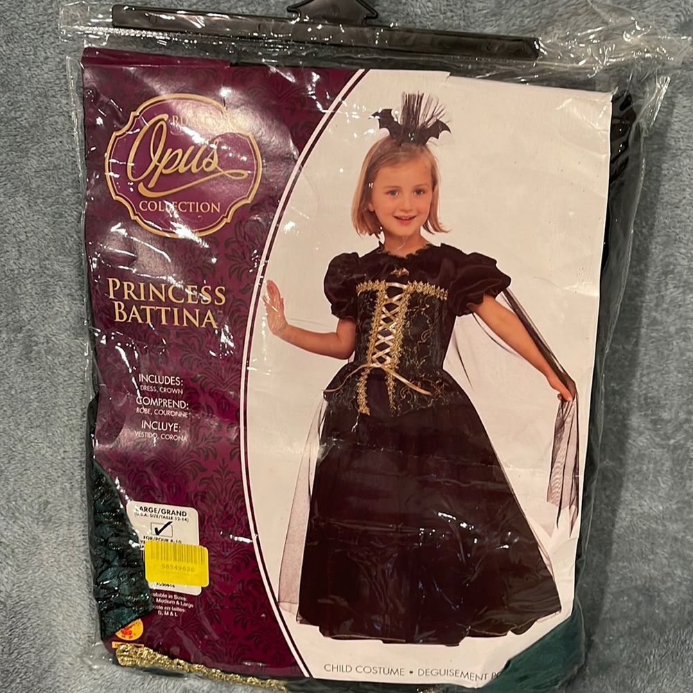 Rubie’s girls “Princess Battina” costume size Large (10/12)